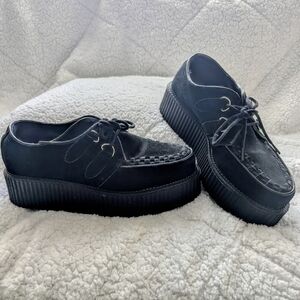 Demonia Black Men's Platform Oxfords